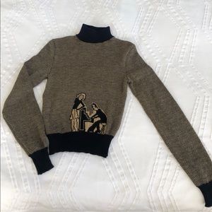 Vintage Cropped Turtleneck